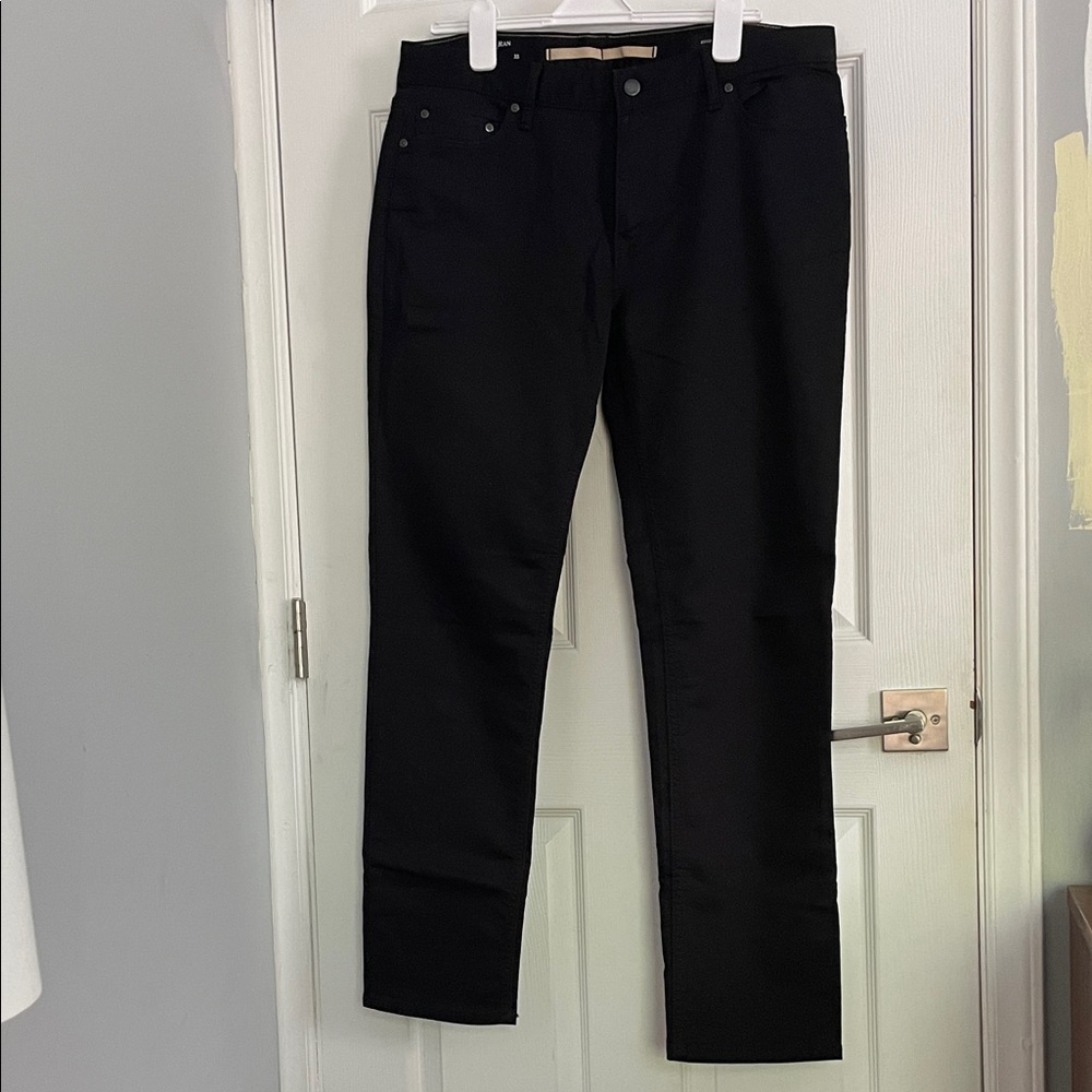 Classic Black Straight-Leg Pants